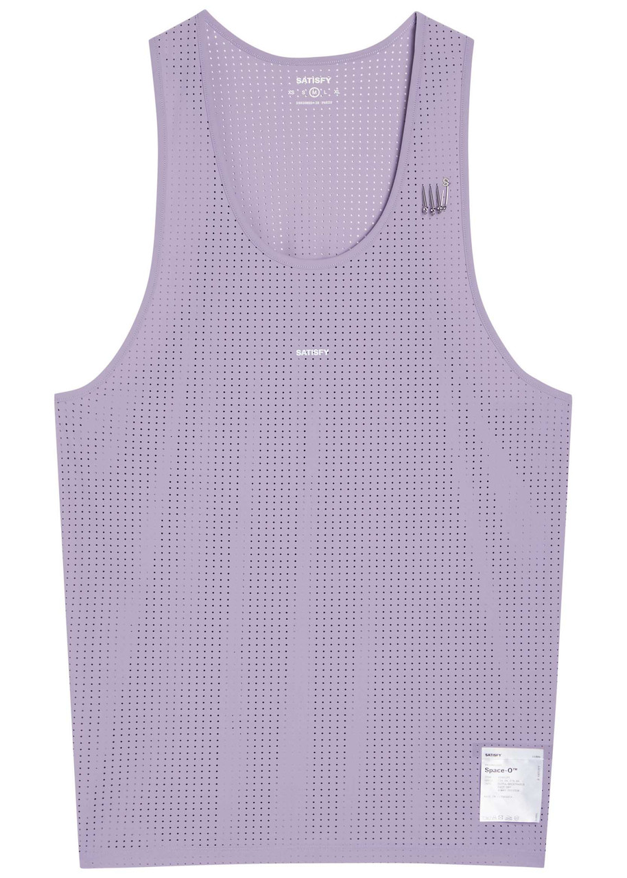 Satisfy Space-o Singlet Stretch-jersey Running Tank top - Purple - XL