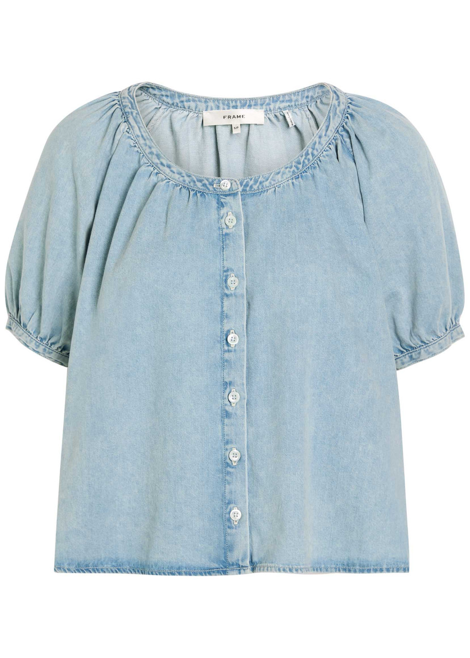 Frame The Resort Denim Shirt - Light Blue - L (UK14 / L)