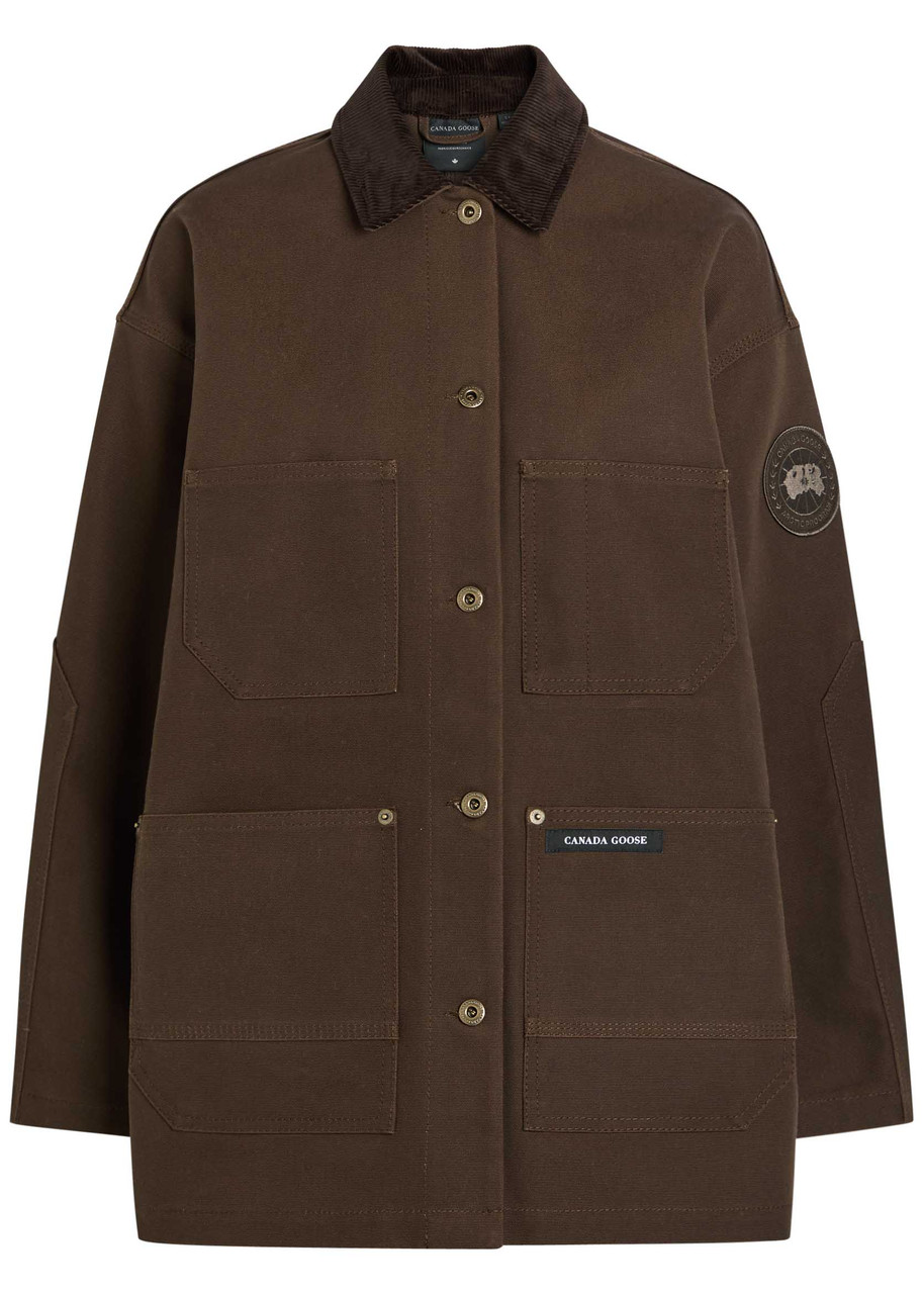 Canada Goose Beaumont Corduroy-collar Canvas Coat - Brown - XS (UK6 / XS)
