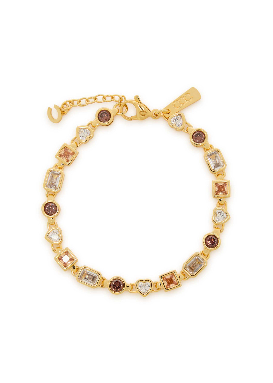 Cernucci Crystal-embellished 18kt Gold-plated Bracelet - 7 (xxl)