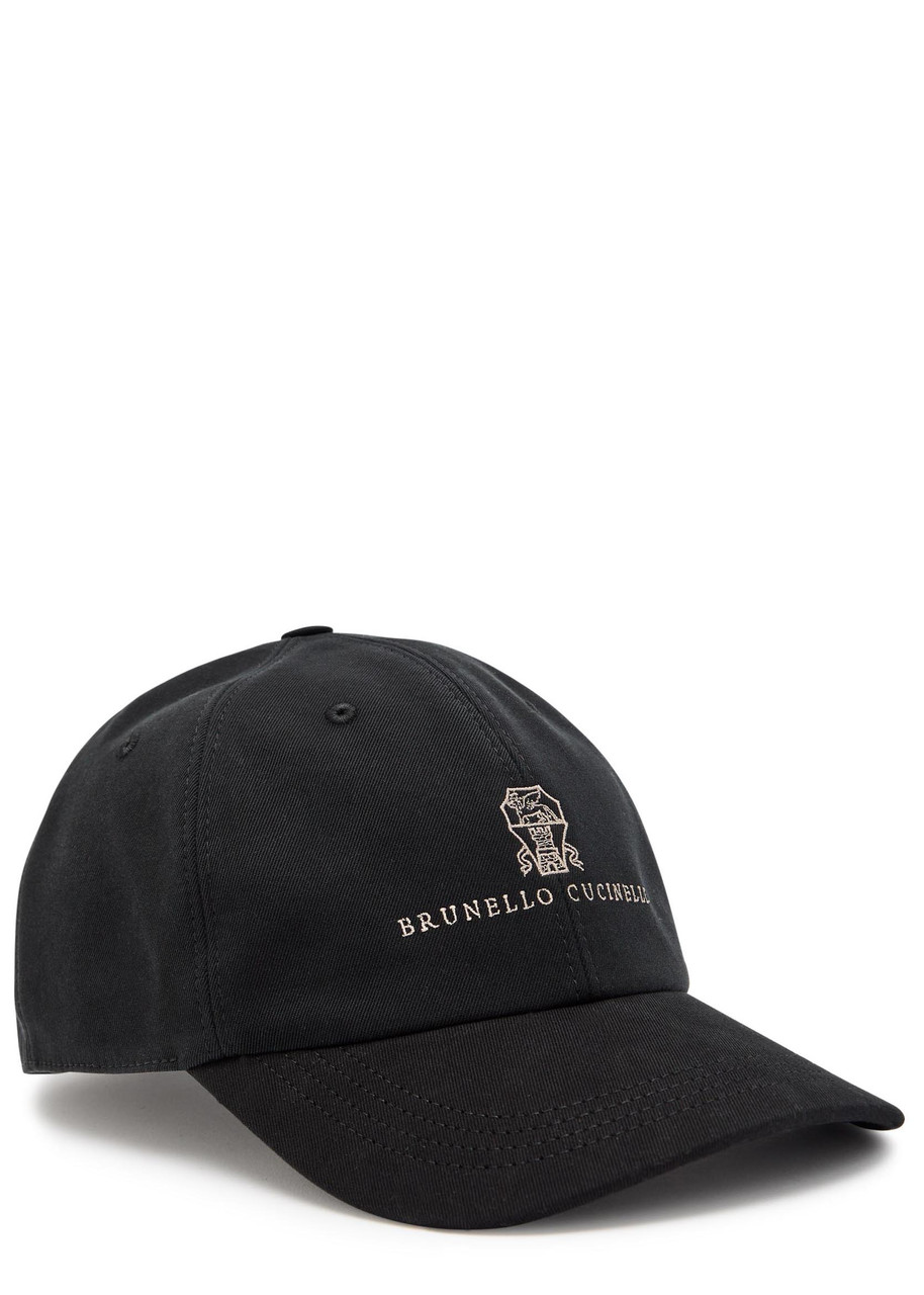 Brunello Cucinelli Logo-embroidered Cotton cap - Black - L