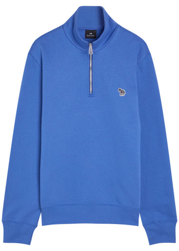 PS PAUL SMITH Appliquéd half-zip cotton sweatshirt | Harvey Nichols PS PAUL SMITH Appliquéd half-zip cotton sweatshirt | Harvey Nichols