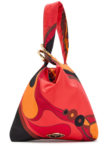 PUCCI Emilio printed silk-twill top handle bag | Harvey Nichols
