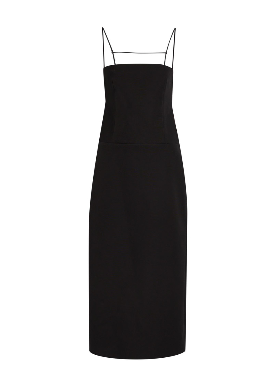 Calvin Klein Artemis Open-back Cotton Midi Dress – Black – 40 (UK8 / S)