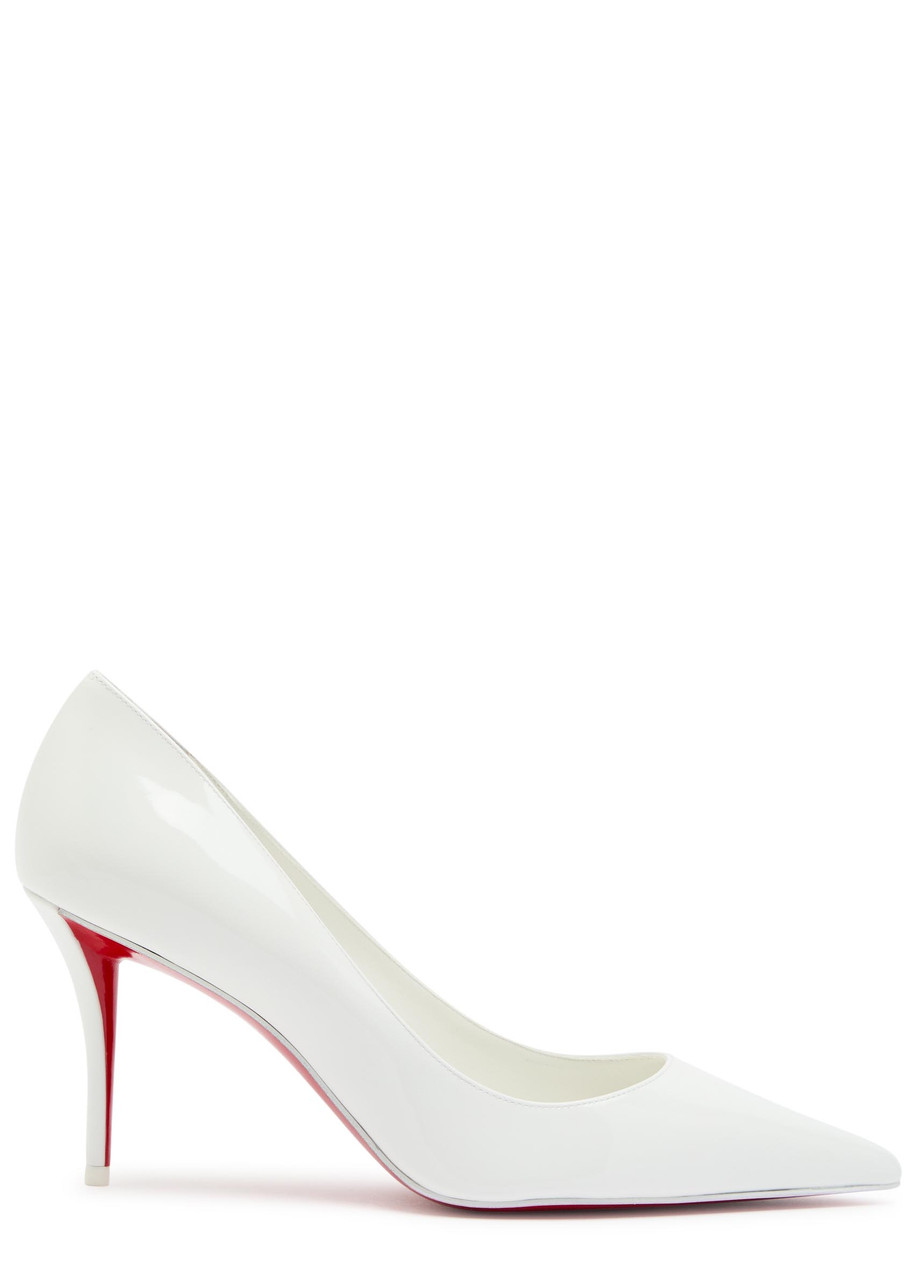 Christian Louboutin Miss Z 80 Patent Leather Pumps – White