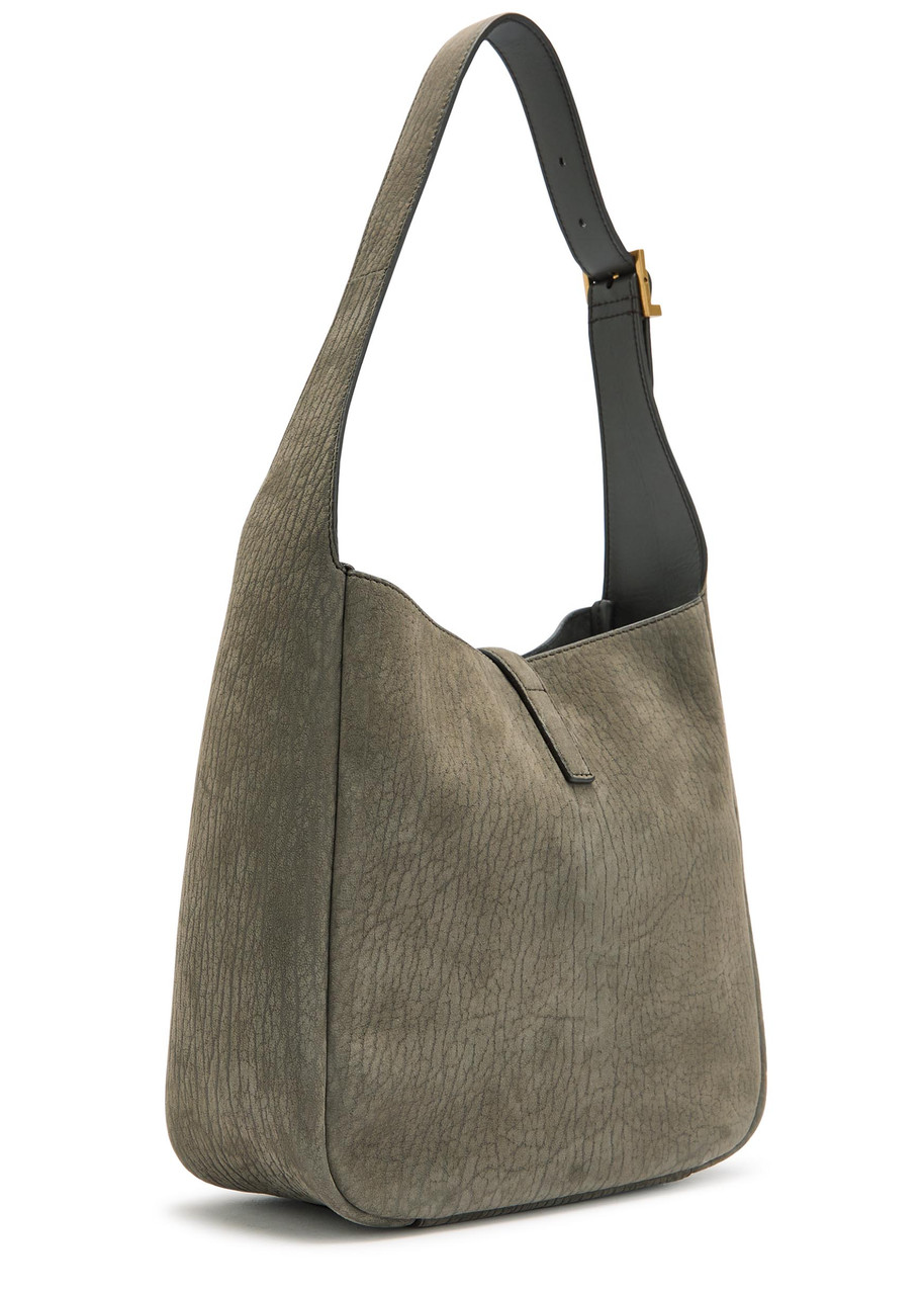 Saint Laurent Le 5 á 7 Small Grained Nubuck Hobo bag – Grey – One Size