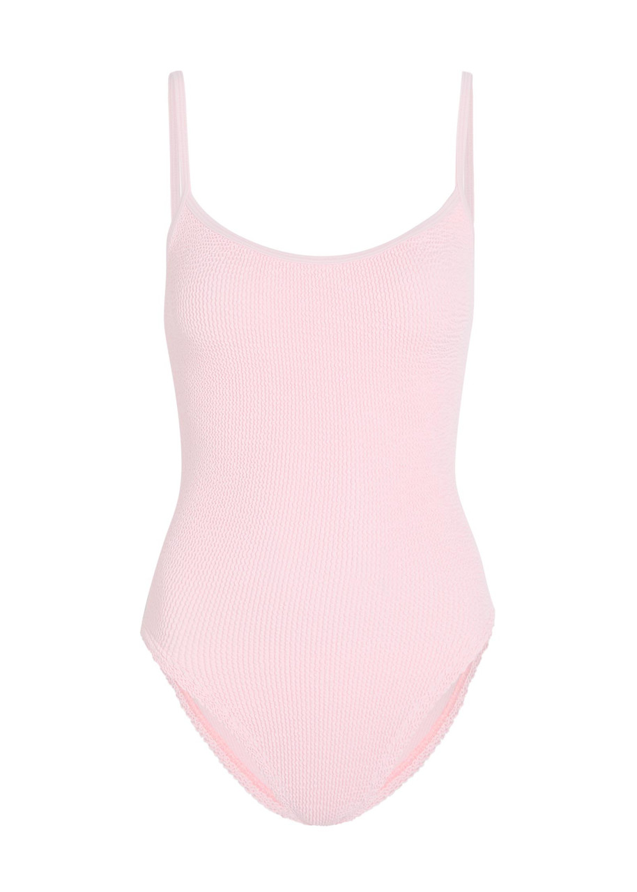 Hunza G Pamela Crinkle Swimsuit - Light Pink - One Size