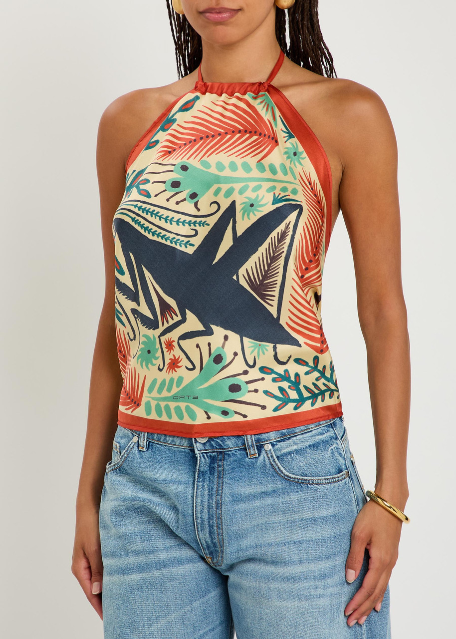  Etro Printed Silk Triangle Top - Multicoloured - One Size 