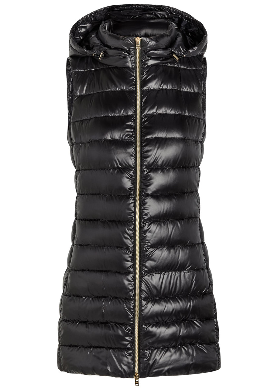 Herno Hooded Shell Gilet - Black - 48 (UK16 / XL)