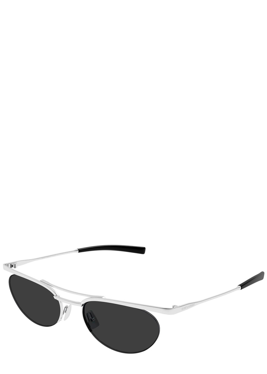 Saint Laurent Round-frame Sunglasses - Silver - One Size