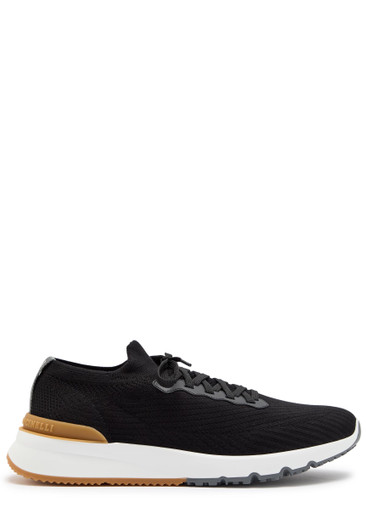 BRUNELLO CUCINELLI　スニーカー　スリッポン　靴　37　黒　箱 BRUNELLO CUCINELLI Knit sneakers | Harvey Nichols