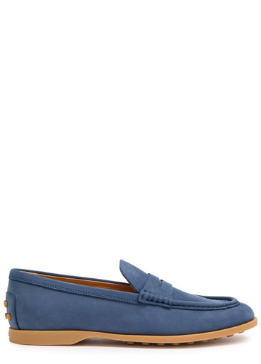 TODS Gomma Leggero nubuck loafers | Harvey Nichols