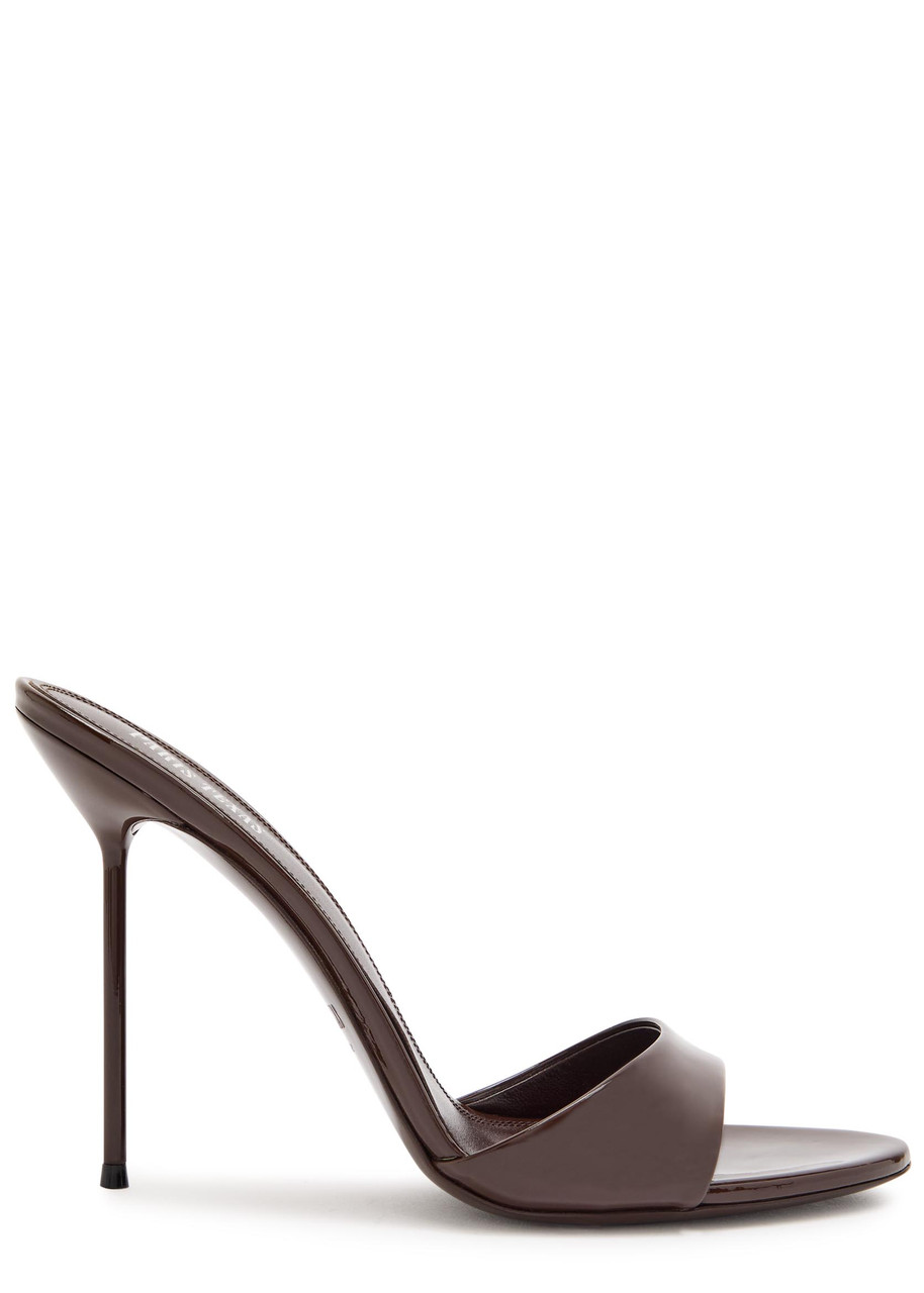 Paris Texas Lidia 105 Patent Leather Mules - Brown - 40 (IT40/ UK7)