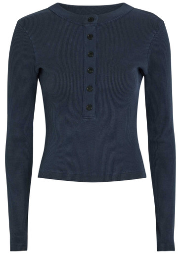 CITIZENS OF HUMANITY Varra ribbed cotton-blend henley top | Harvey