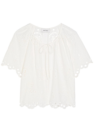 Matteau Broderie Anglaise Cotton Blouse