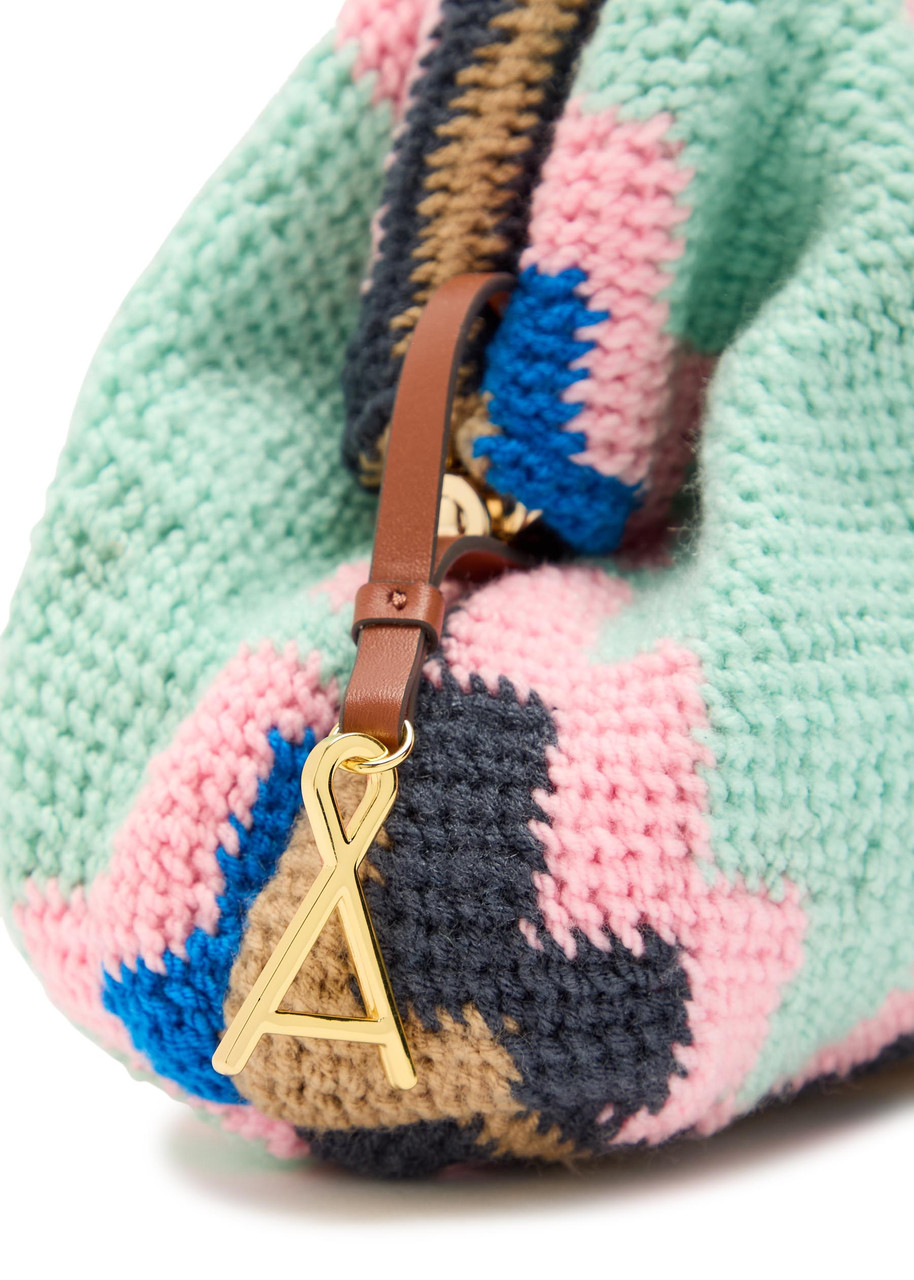  Among Equals Bilum Patterned Wool-blend Clutch - Pink - One Size 