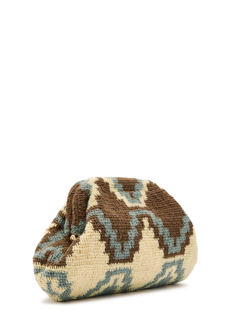  Among Equals Bilum Patterned Wool-blend Clutch - Brown - One Size 