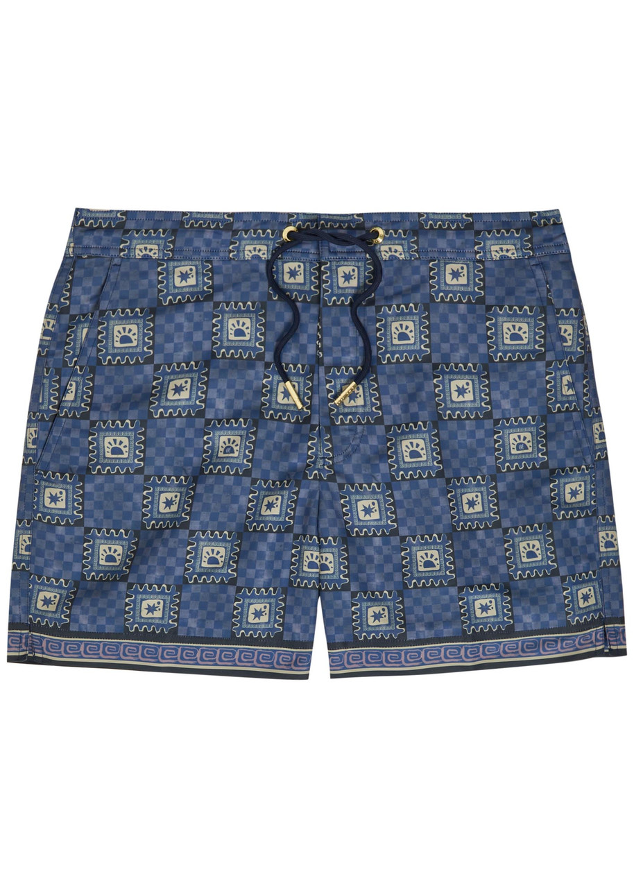 Che Telha Printed Shell Swim Shorts - Blue - XL