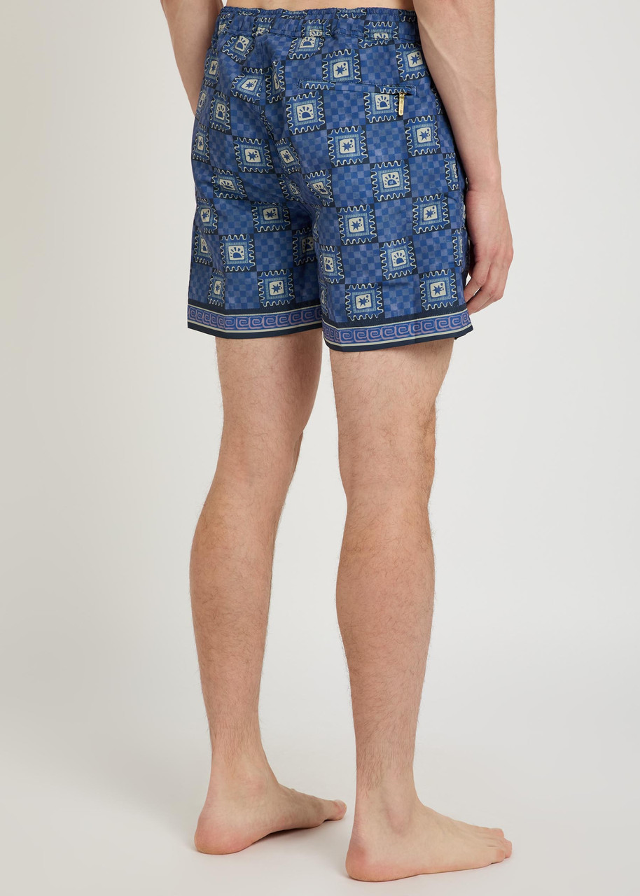  Che Telha Printed Shell Swim Shorts - Blue - S 