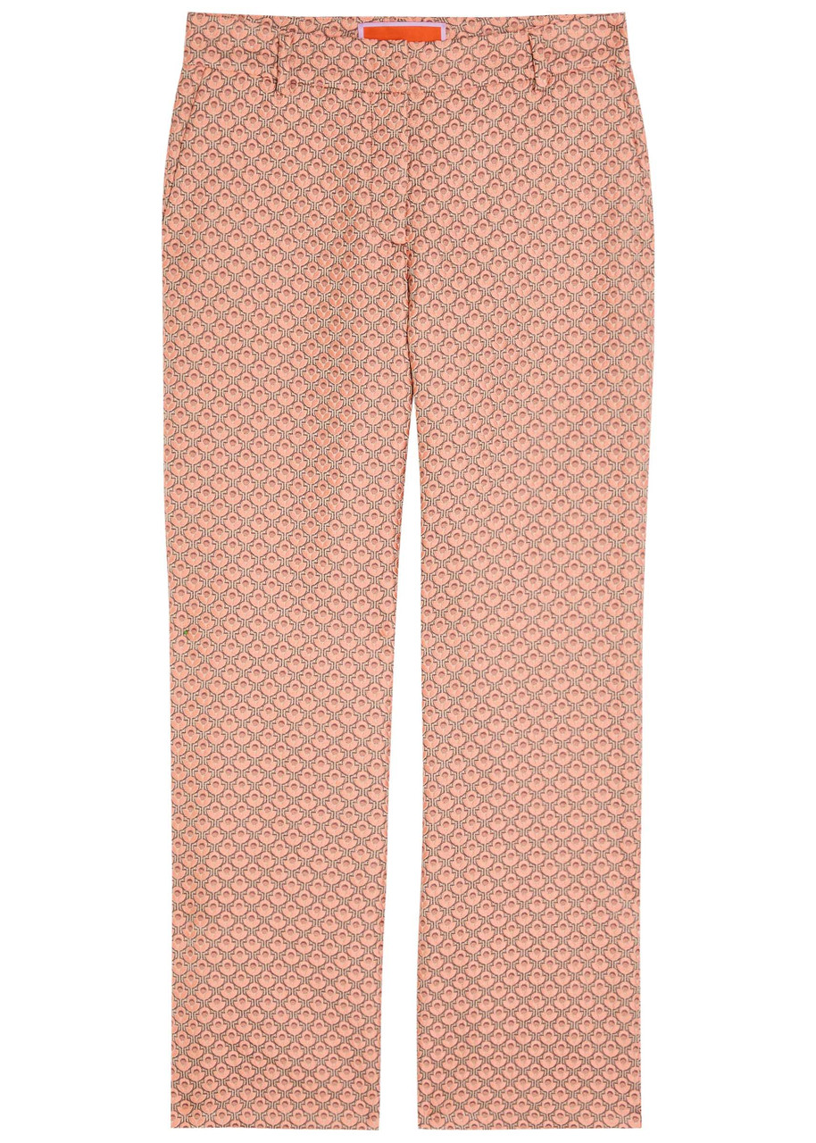 LA Double J 24/7 Tulip-jacquard Trousers - Pink - M (UK12 / M)