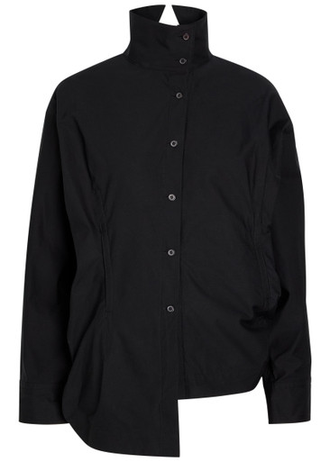 ISSEY MIYAKE Twisted draped cotton-blend shirt | Harvey Nichols