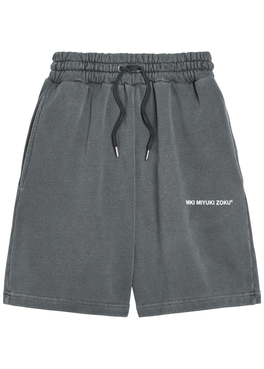 Mki Miyuki Zoku Uniform Logo-print Cotton-blend Shorts - Black Other - M