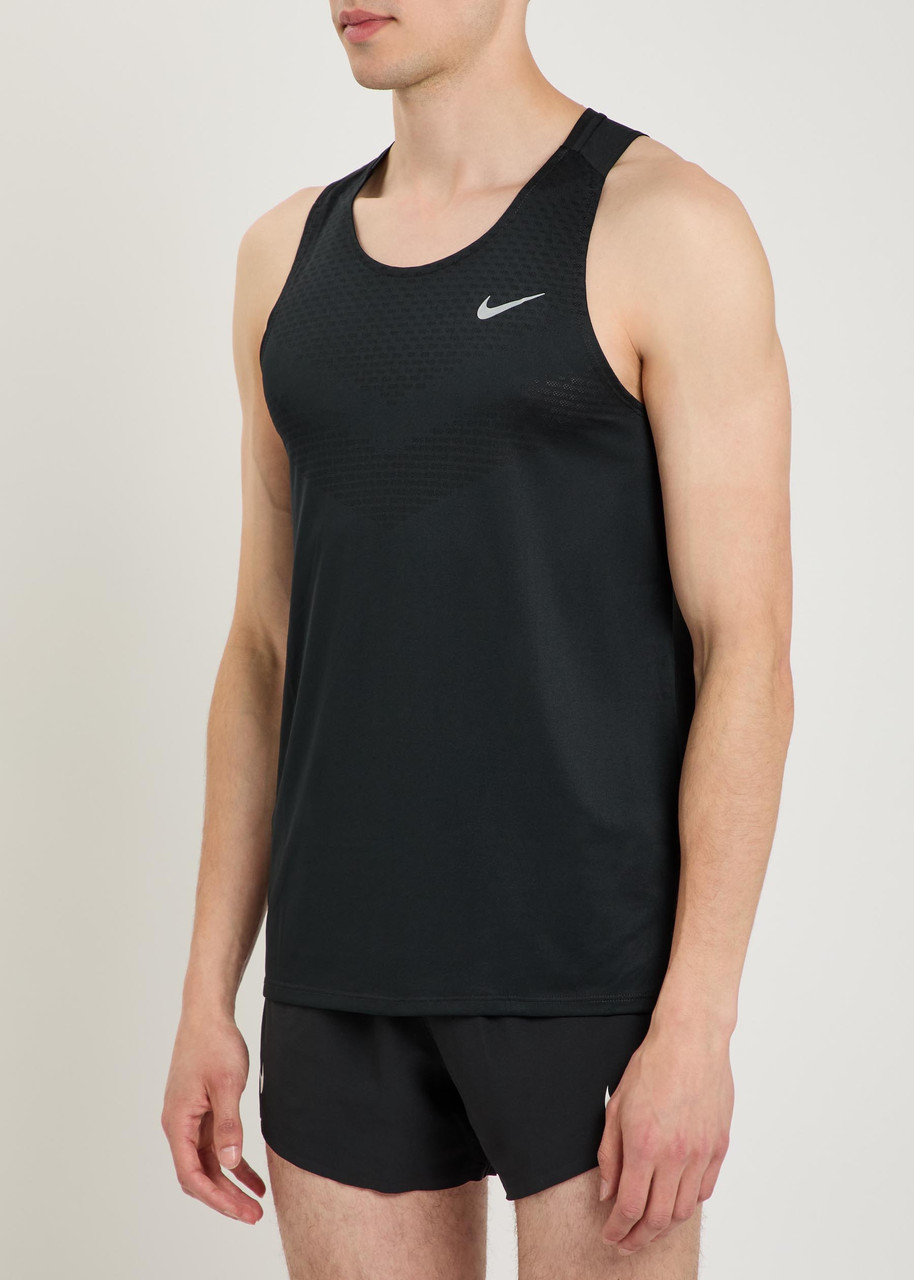  Nike Dri-fit Adv Running Tank Top - Black - Xl 
