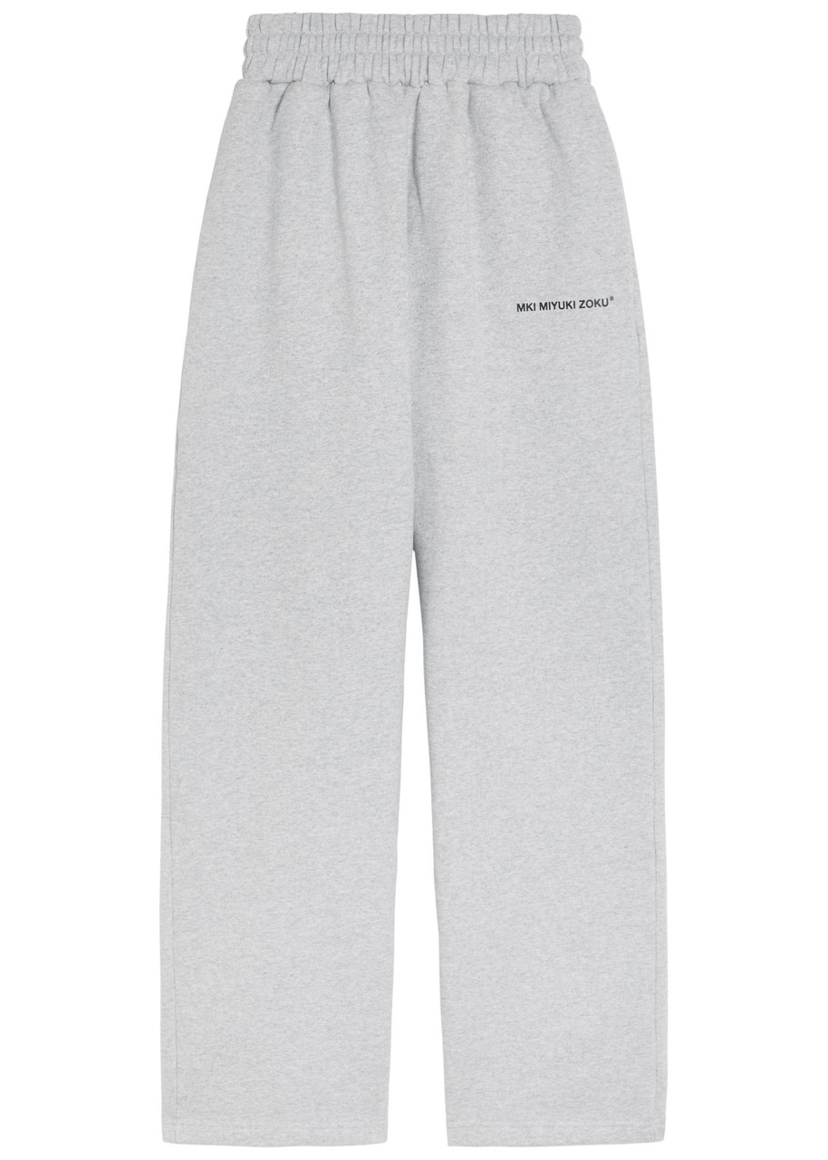 Mki Miyuki Zoku Uniform Wide-leg Cotton-blend Sweatpants - Grey - Xxl
