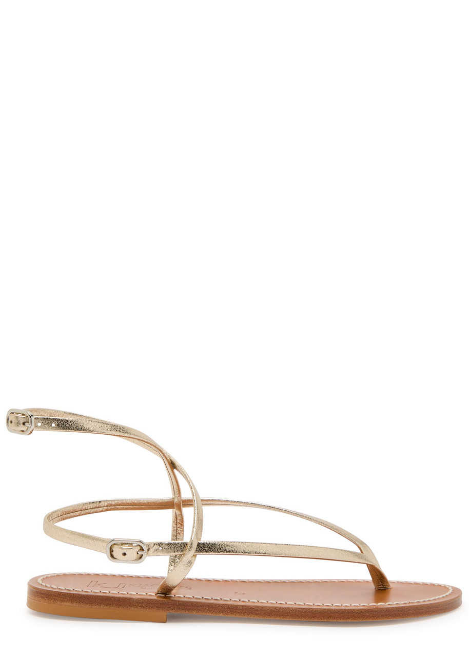 Kjacques Abako Metallic Leather Sandals - Gold - 37 (IT37 / UK4)