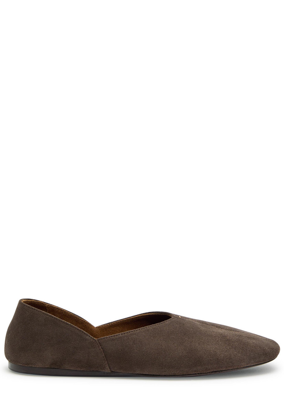 Khaite Jane Suede Ballet Flats - Brown - 37 (IT37/ UK4)