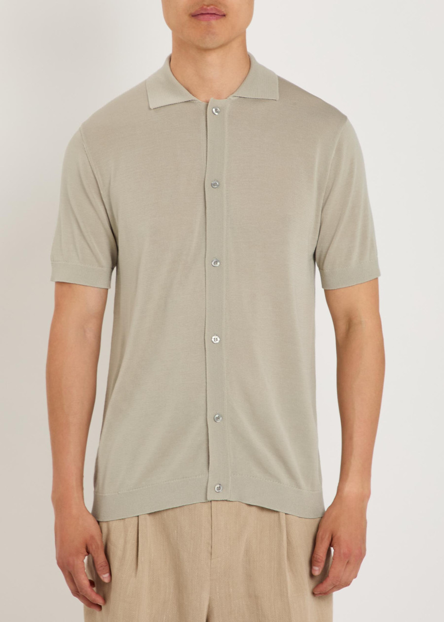  Raith Pedro Knit Shirt - Cream - Xl 