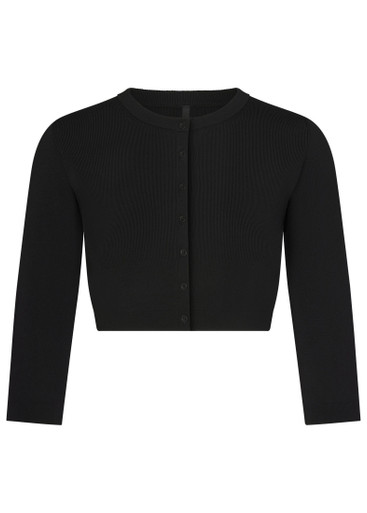 トップス VAULTROOM ROUND NECK CARDIGAN / BLACK SKIMS Cropped knit cardigan | Harvey Nichols