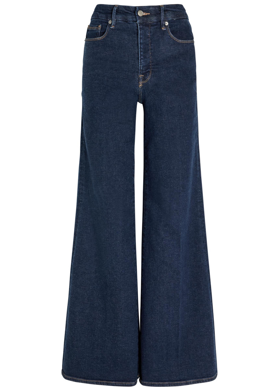 Good American Good Waist Palazzo Wide-leg Jeans - Blue - 26 (W26 / UK8 / S)