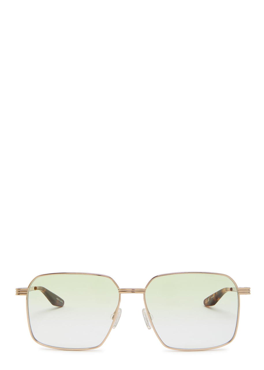  Barton Perreira Hampton Rectangle-frame Sunglasses - Green - One Size 