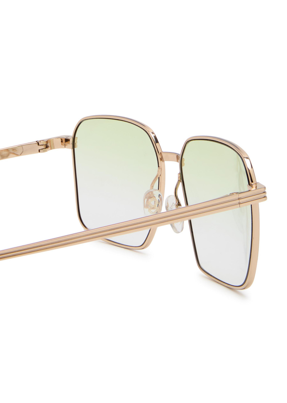  Barton Perreira Hampton Rectangle-frame Sunglasses - Green - One Size 
