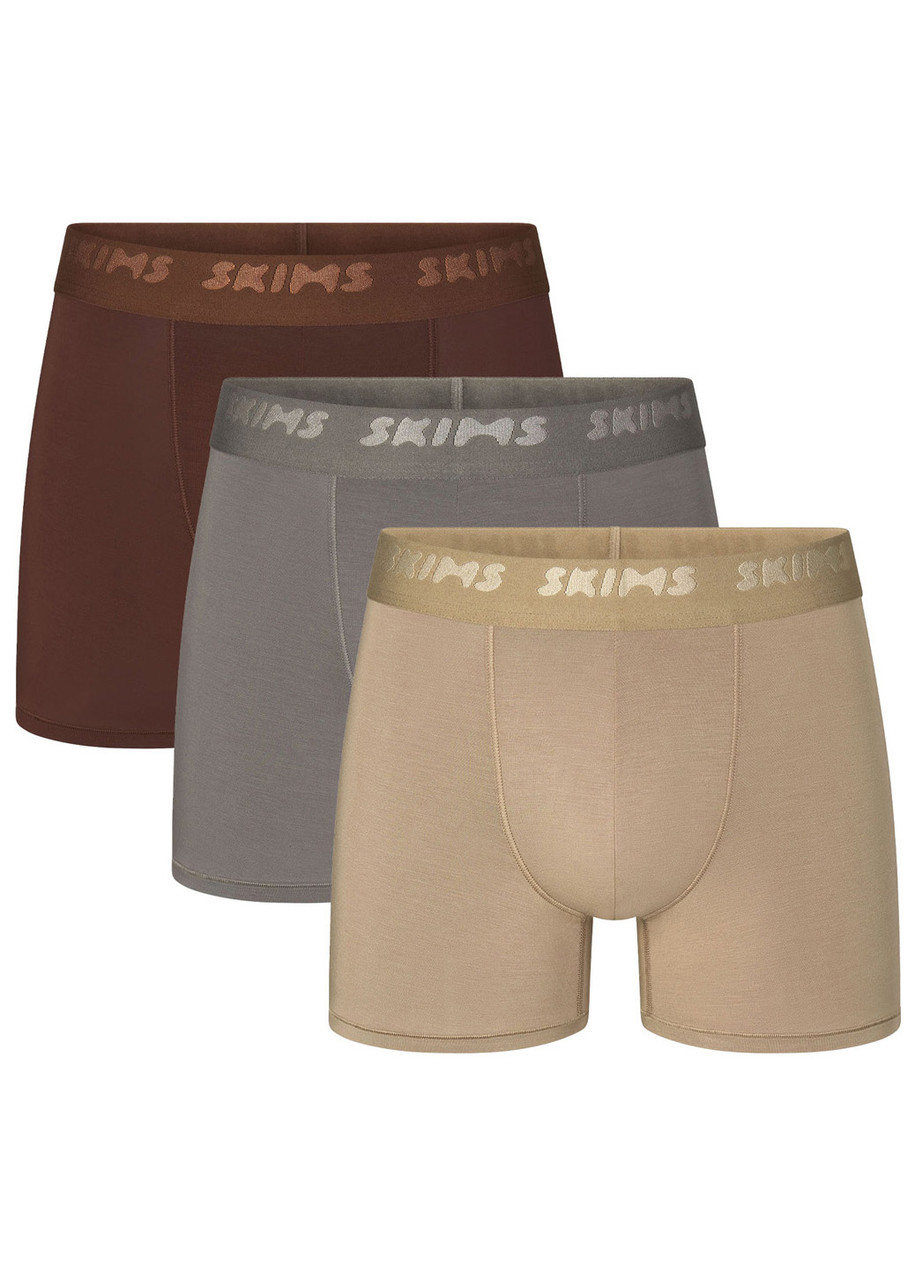 Skims Stretch-cotton Boxer Briefs - set of Three - Multicoloured 1 - XL