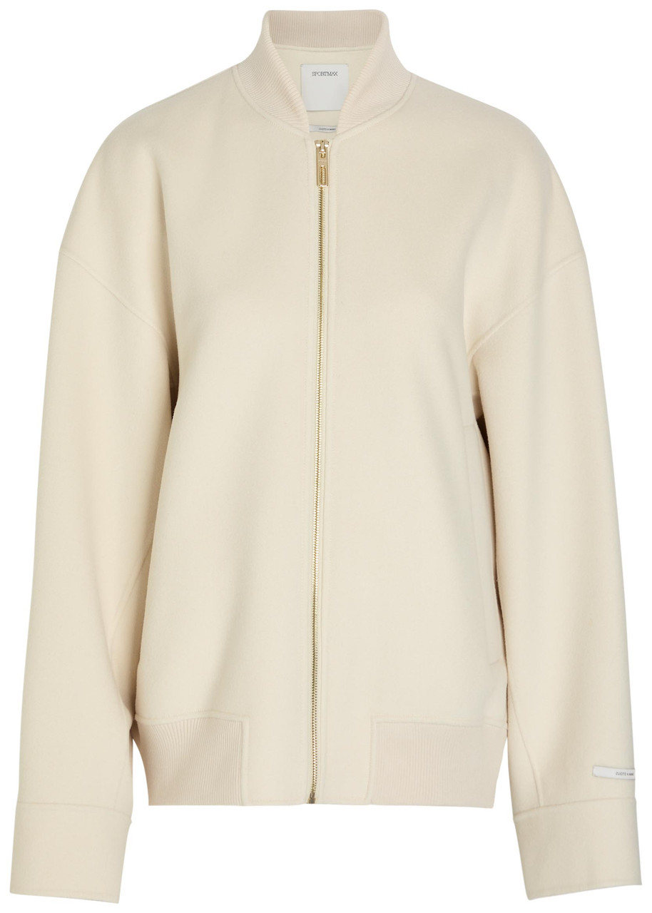 Sportmax Short Wool Coat In White