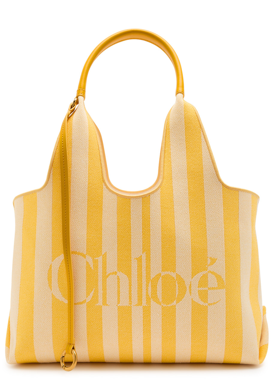 Chloe Stripy East-west Canvas Tote bag - Yellow - One Size