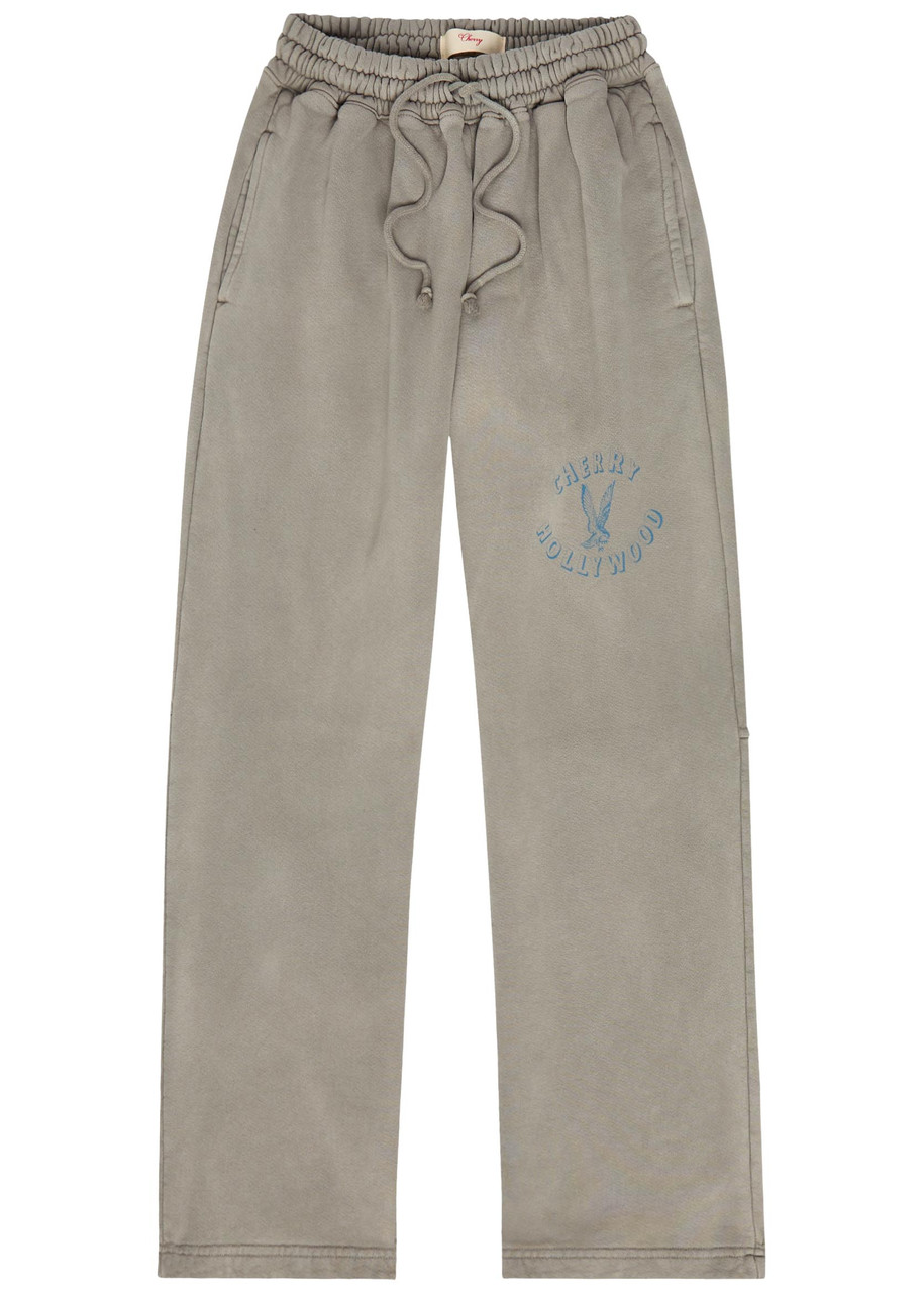 Cherry Los Angeles Hollywood Parachute Printed Cotton Sweatpants - Grey - XL