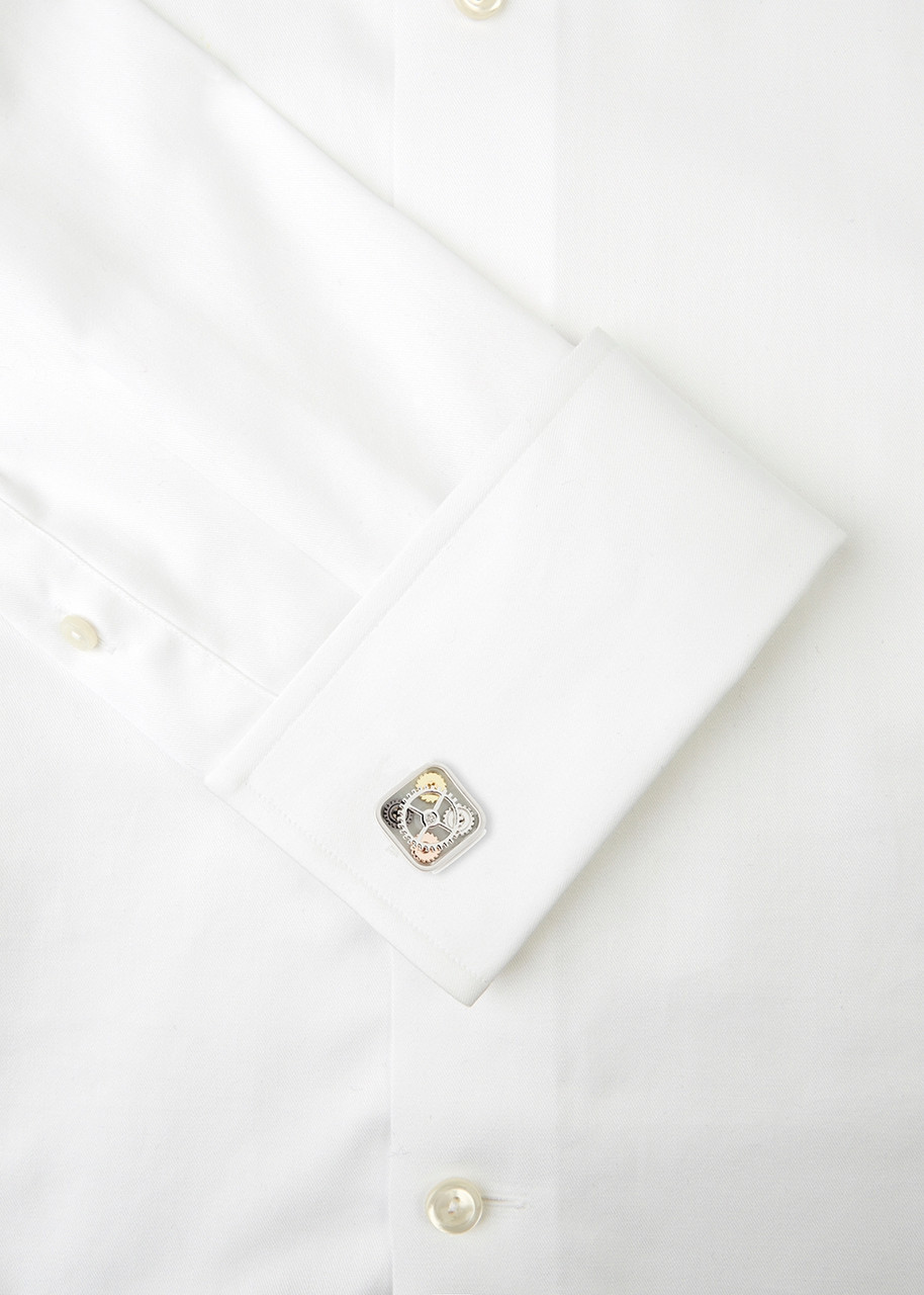  Tateossian Dials Gear-effect Cufflinks - Silver 