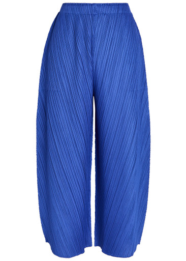 ISSEY MIYAKE PLEATS PLEASE Pleated barrel-leg woven trousers