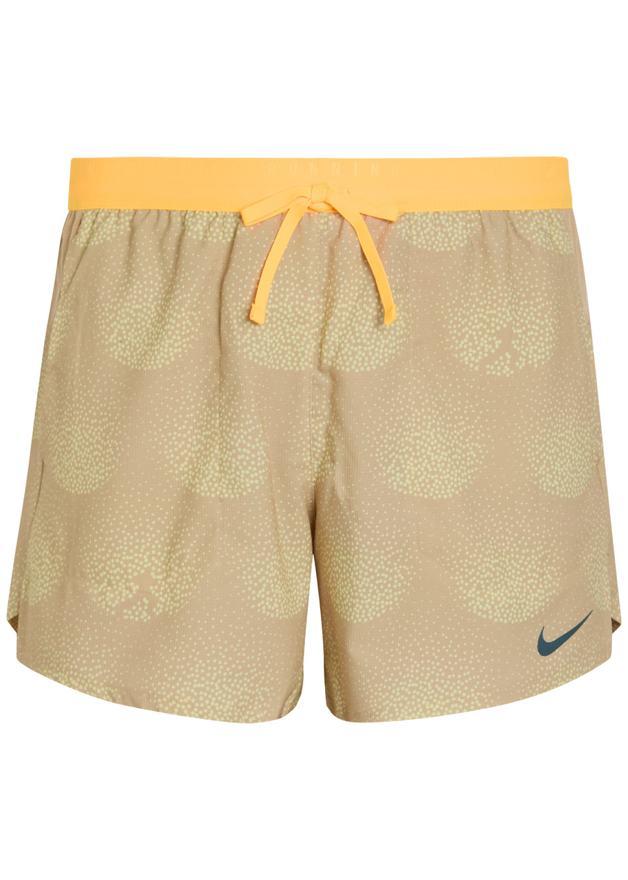 Nike Stride Dri-fit 5" Printed Running Shorts - Beige - S