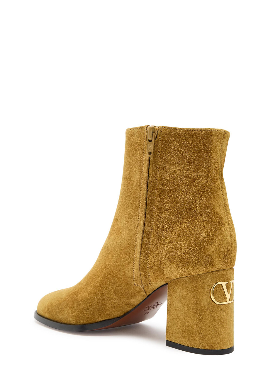 Valentino Garavani Fawcette 75 Suede Ankle Boots – Camel – 38 (IT38/ UK5)
