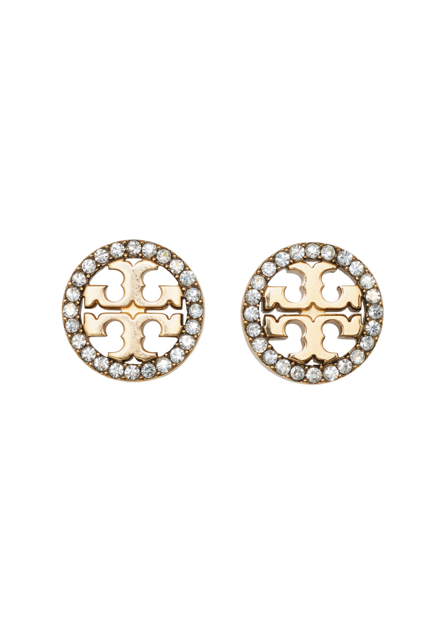 Tory Burch Pavé Necklace and Earrings Set - Gold - One Size