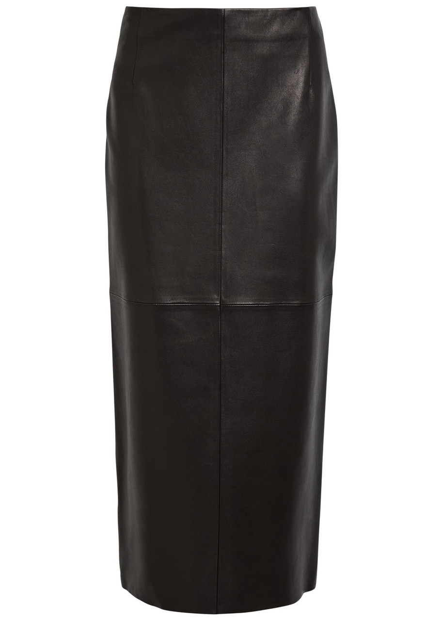 Nour Hammour Selly Suede Midi Skirt - Black - 44 (UK16 / XL)