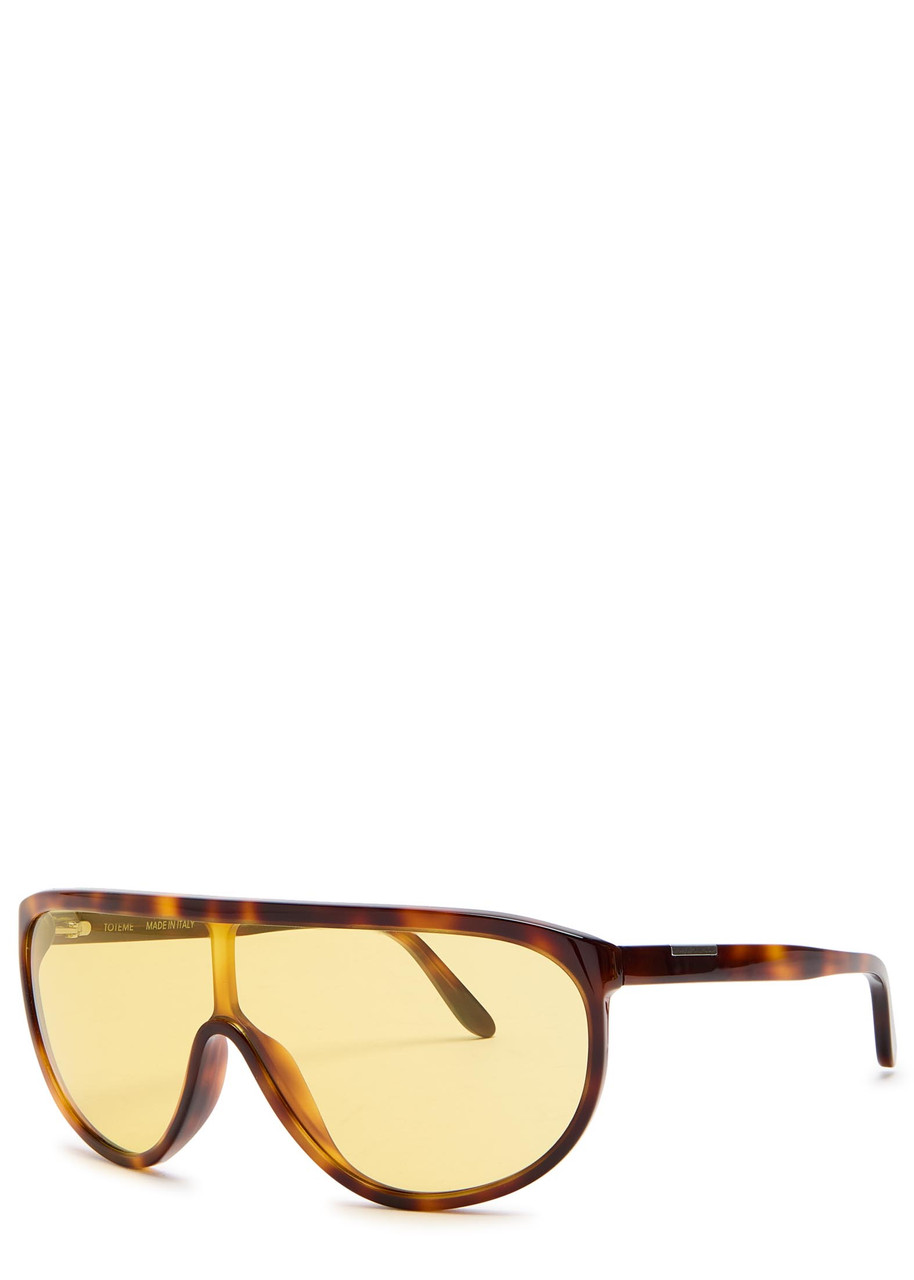 Totême Toteme Shield Aviator-style Sunglasses In Brown