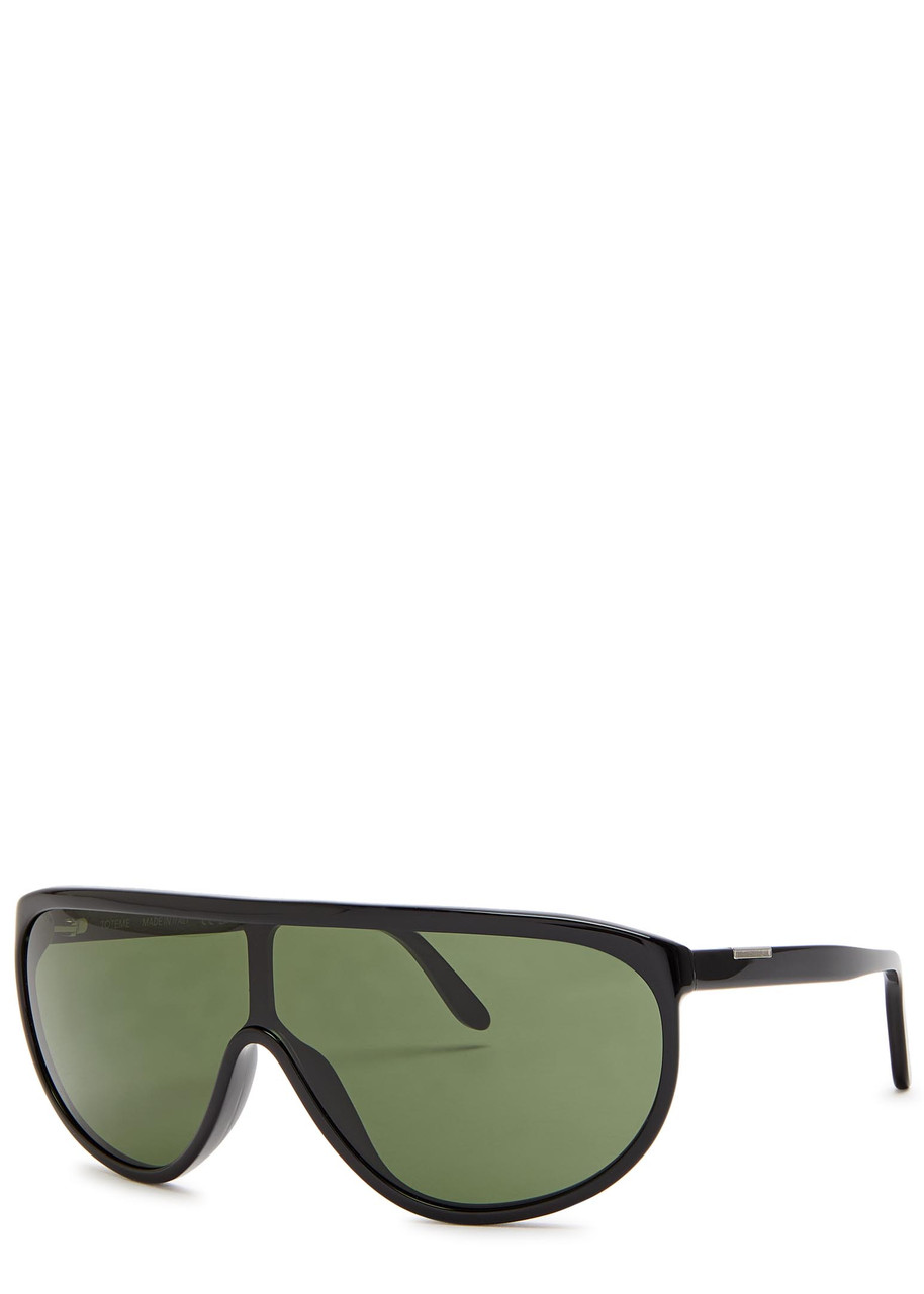 Totême Toteme Shield Aviator-style Sunglasses In Black