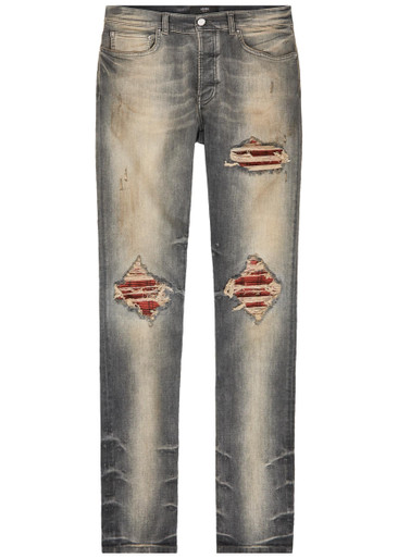 AMIRI MX1 ripped slim-leg jeans | Harvey Nichols