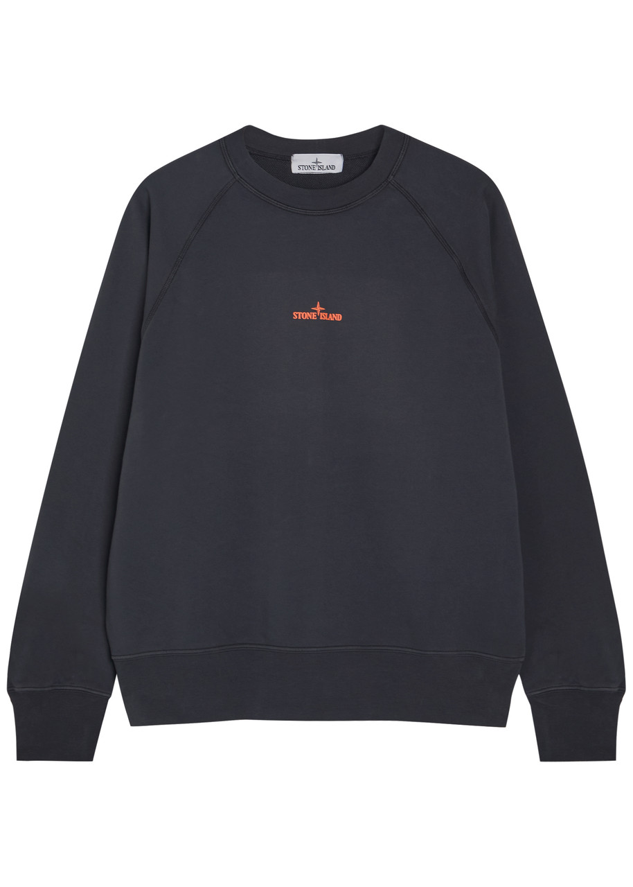 Stone Island Printed Cotton Sweatshirt – Navy – M
