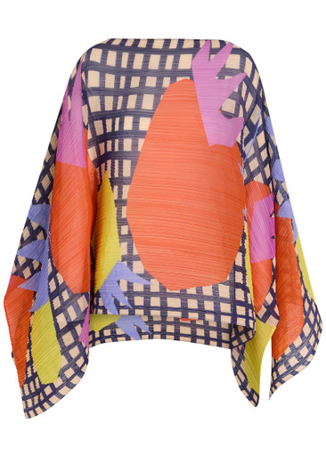 PLEATS PLEASE ISSEY MIYAKE Printed pleated woven stole | Harvey